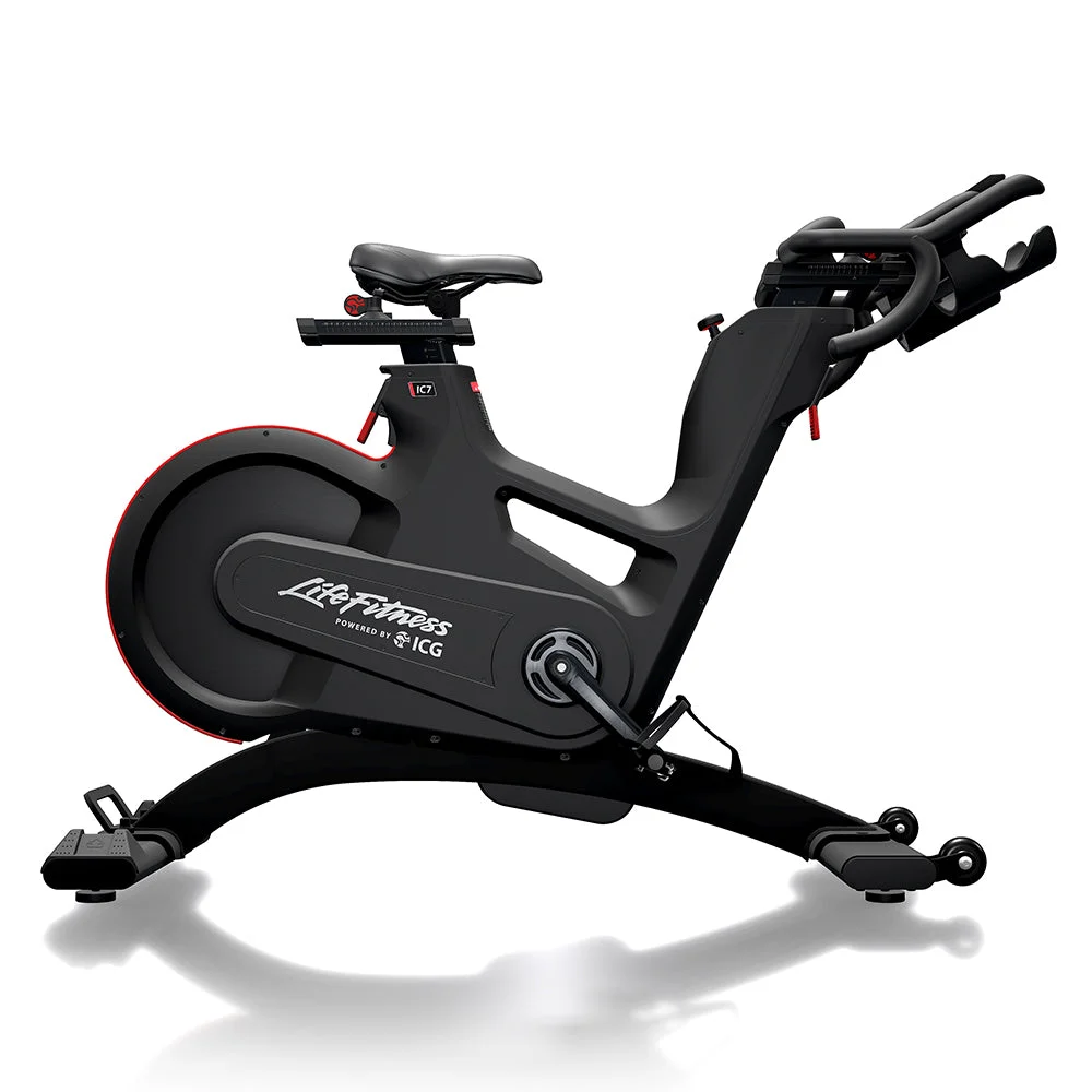 ICG IC7 indoor cycle with WattRate power meter – official side view