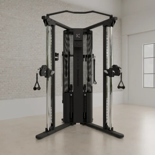 Inspire FT1 PRO functional trainer – dual 165 lb weight stacks, 30 pulley positions, frictionless cable system
