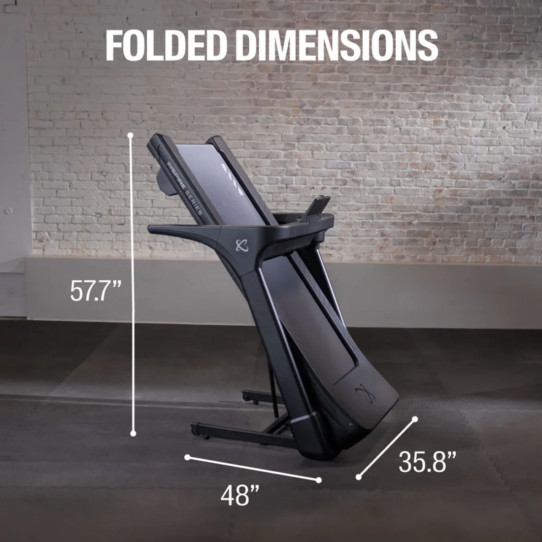 Inspire Series T4 treadmill – 3.0 HP brushless motor, 20 by 55 inch deck, LED console with tablet holder