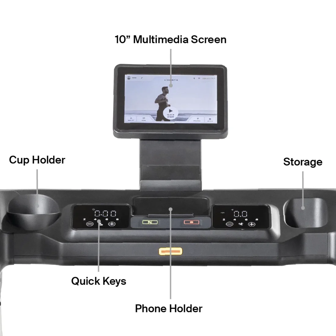 Inspire Series T4s treadmill – 10-inch touchscreen, 3.0 HP brushless motor, 20 by 55 inch deck