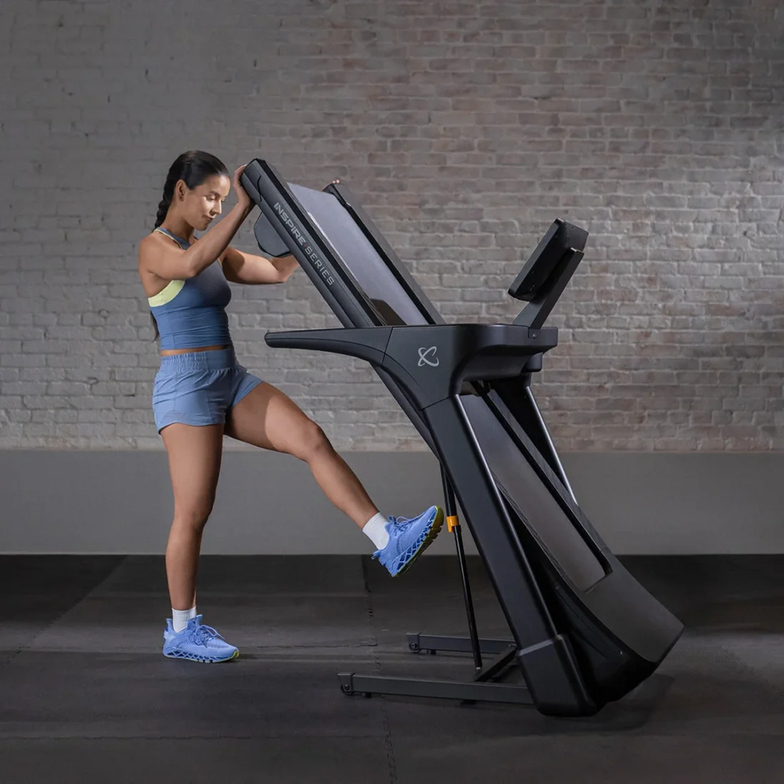 Inspire Series T5 treadmill – 4.0 HP brushless motor, 20 by 60 inch deck, 15 inch LED console