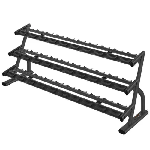 Life Fitness 3-Tier Long Saddle Dumbbell Rack (5-75) from Life Fitness