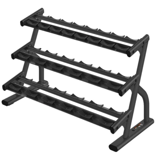 Life Fitness 3-Tier Short Saddle Dumbbell Rack (5-50) from Life Fitness