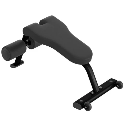 Life Fitness Abdominal Bench, charcoal and black commercial strength bench