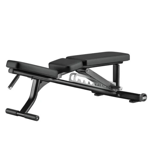 Life Fitness Adjustable Bench, charcoal and black commercial strength bench