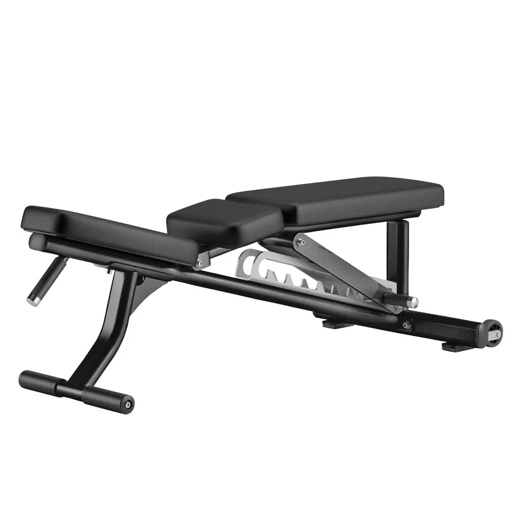 Life Fitness Adjustable Bench, charcoal and black commercial strength bench