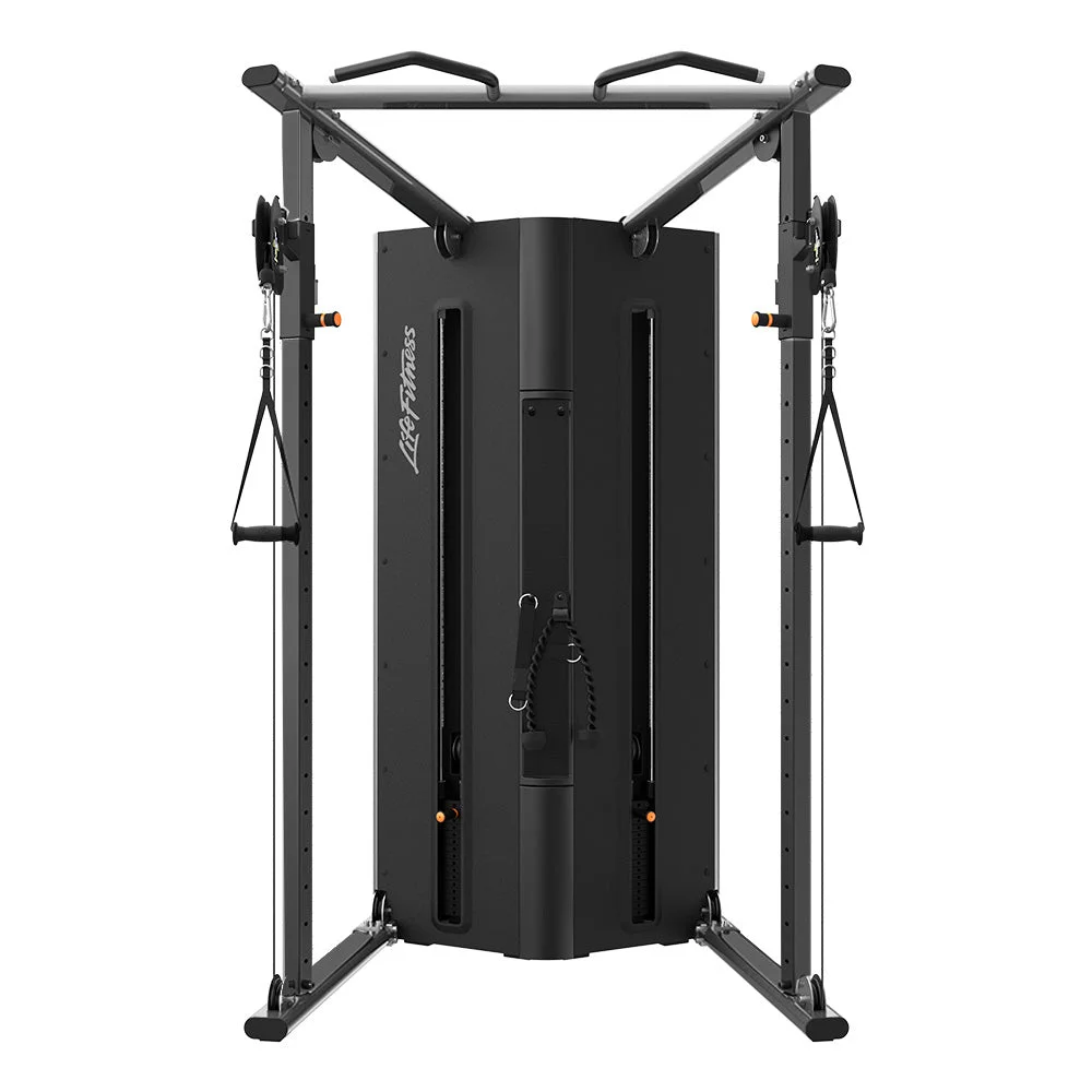 Life Fitness Axiom Dual Adjustable Pulley commercial selectorized strength machine, front view