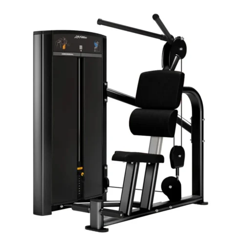 Life Fitness Axiom Series Abdominal commercial selectorized strength machine, front view