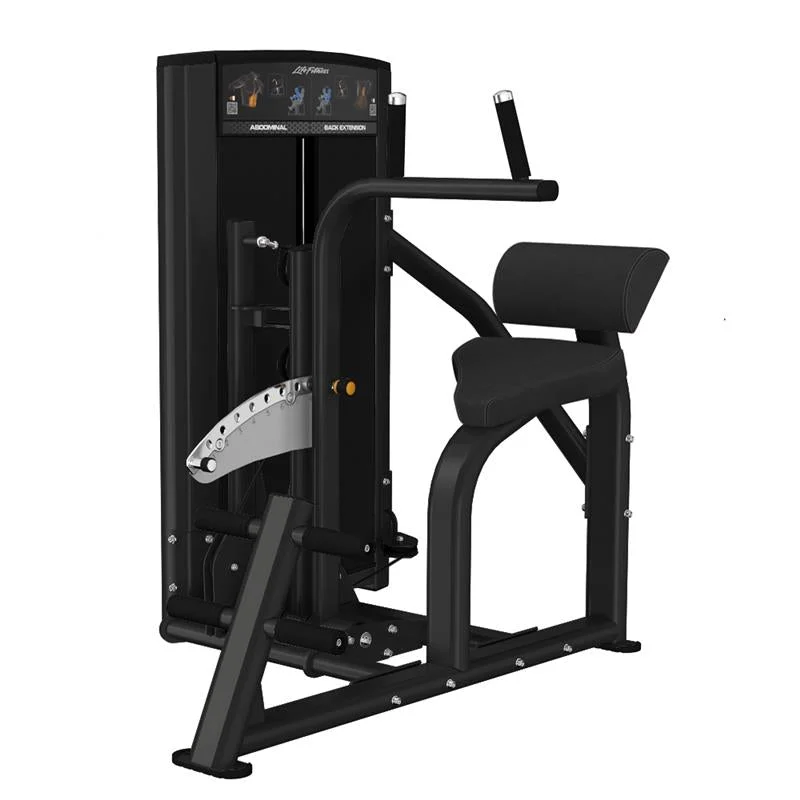 Life Fitness Axiom Series Abdominal / Back Extension commercial selectorized strength machine, front view