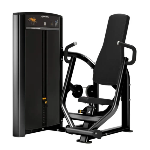 Life Fitness Axiom Series Chest Press commercial selectorized strength machine, front view