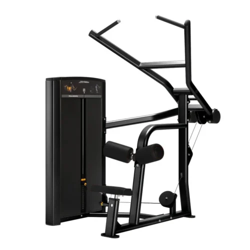 Life Fitness Axiom Series Lat Pulldown commercial selectorized strength machine, front view