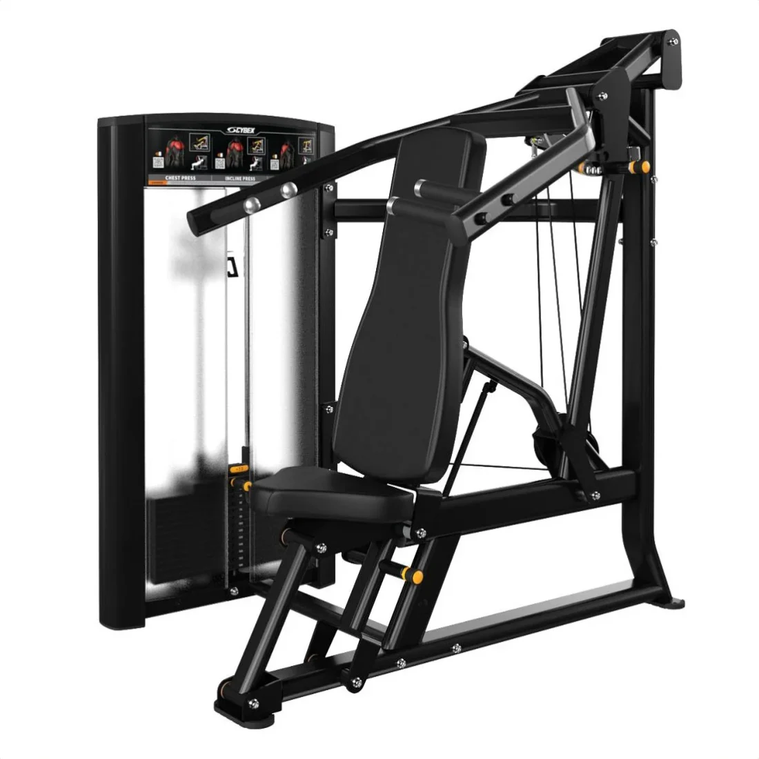 Life Fitness Axiom Series Multi-Press commercial selectorized strength machine, front view