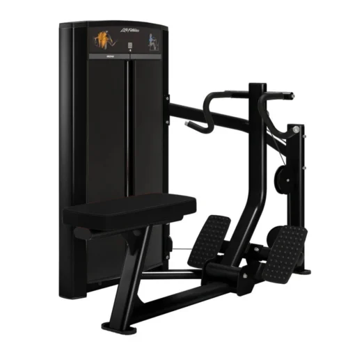 Life Fitness Axiom Series Seated Row commercial selectorized strength machine, front view