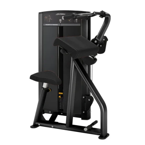 Life Fitness Axiom Series Triceps Extension commercial selectorized strength machine, front view