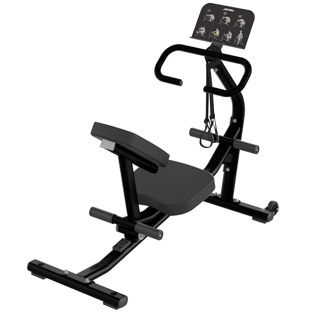 Life Fitness Flexibility Trainer, charcoal and black commercial strength bench