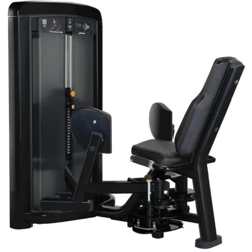 Life Fitness Insignia Series Hip Abduction / Adduction selectorized strength machine, charcoal frame with black upholstery