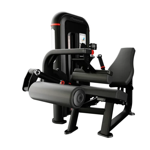Nautilus Inspiration Seated Leg Curl selectorized strength machine, black, studio image
