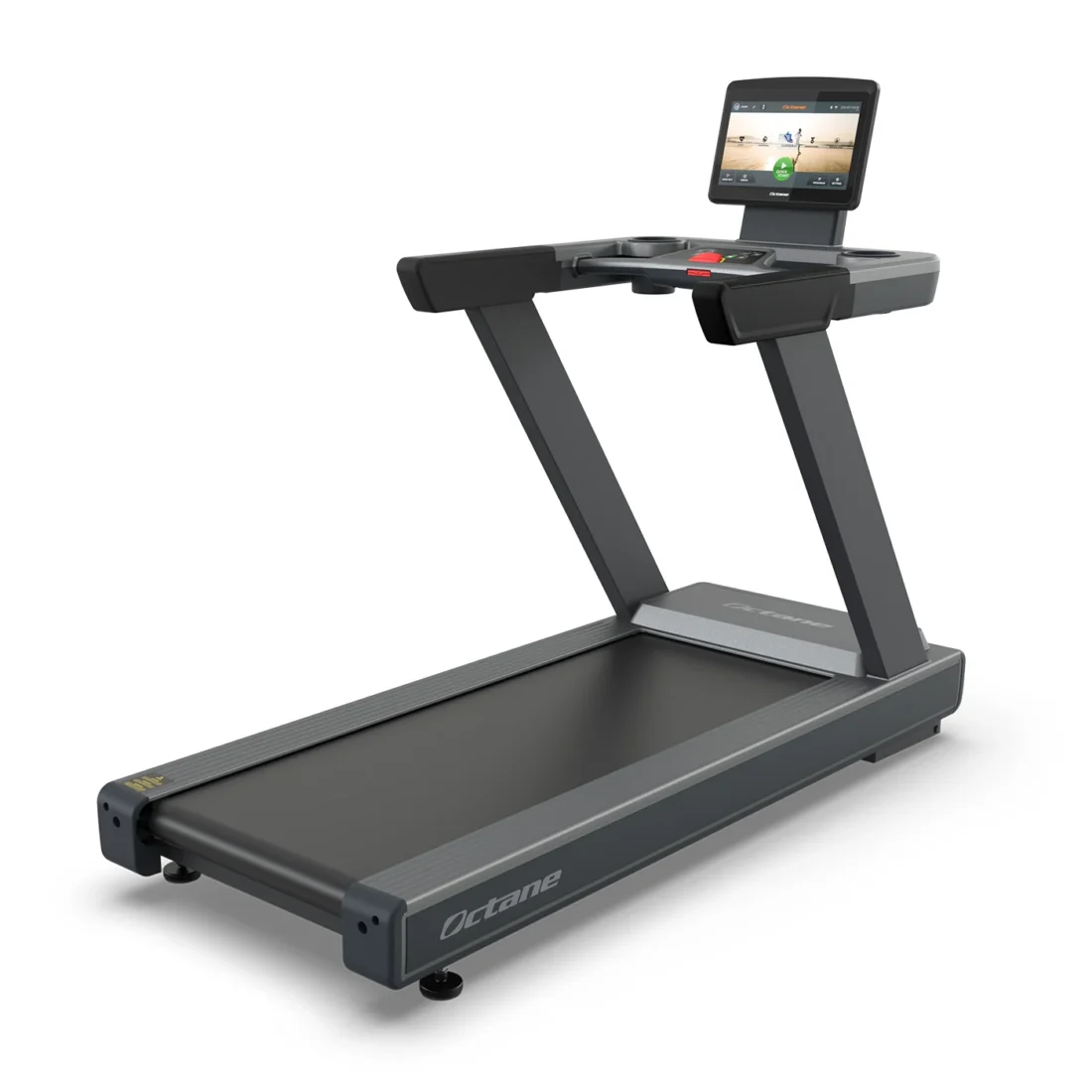 Octane OC160 treadmill rear three-quarter view