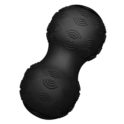 Power Plate DualSphere black peanut-shaped vibrating massage roller