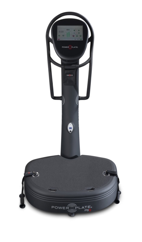 Power Plate my8 whole body vibration platform front view, matte black