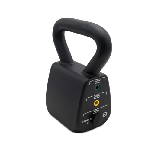 PowerBlock Light Adjustable Kettlebell (18-35 lb) on a white background