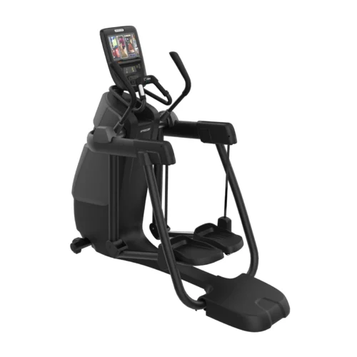 Precor AMT 865 Adaptive Motion Trainer adaptive motion trainer with Open Stride with P62 10-inch touchscreen console - three-quarter view