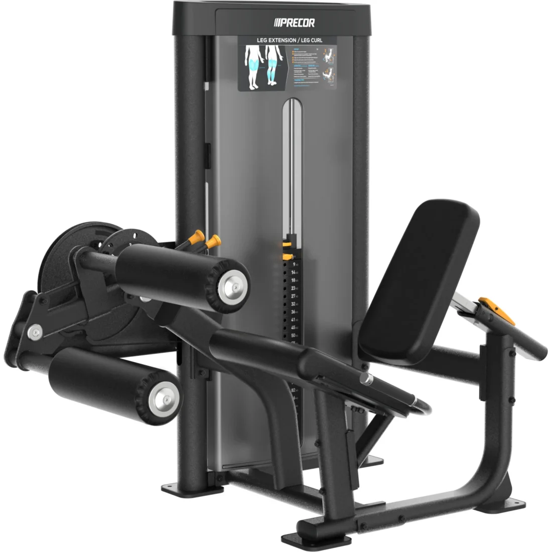 Precor C027 Leg Extension/Curl commercial strength machine – official precor.com product render