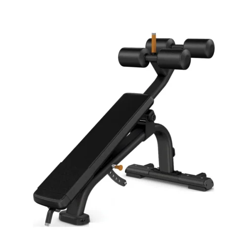 Precor DBR 113 Adjustable Decline Bench commercial gym equipment – manufacturer front three-quarter render