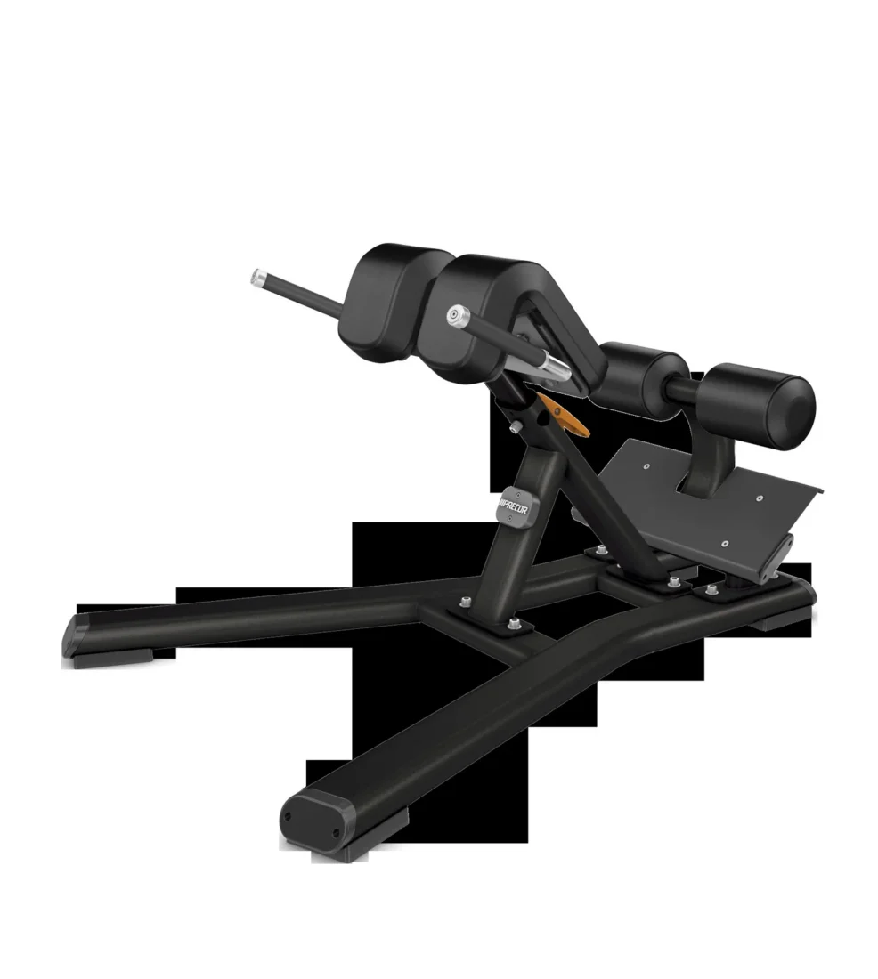 Precor DBR 312 Back Extension commercial gym equipment – manufacturer front three-quarter render