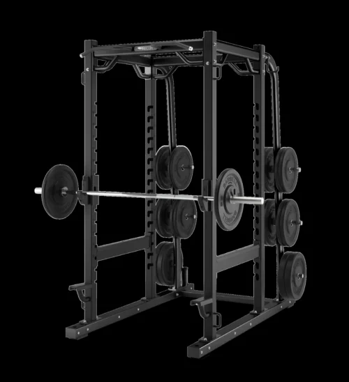 Precor DBR 610 Power Rack commercial gym equipment – manufacturer front three-quarter render