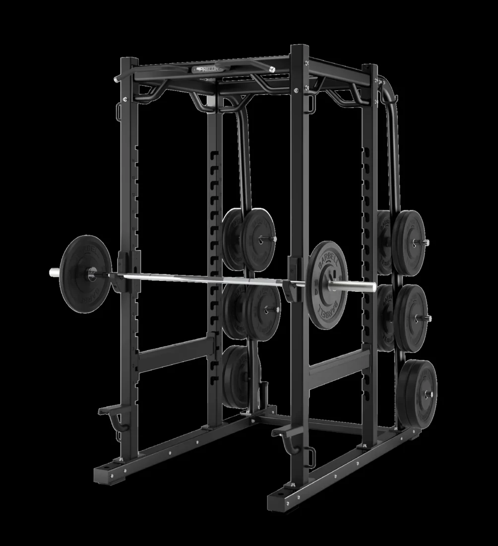 Precor DBR 610 Power Rack commercial gym equipment – manufacturer front three-quarter render