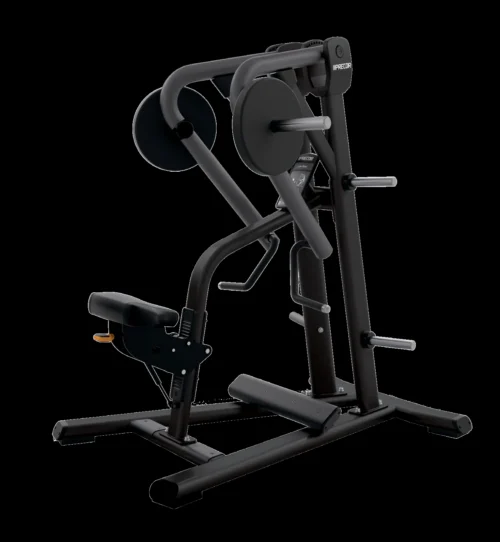 Precor DPL 308 Low Row commercial strength machine – manufacturer front three-quarter render