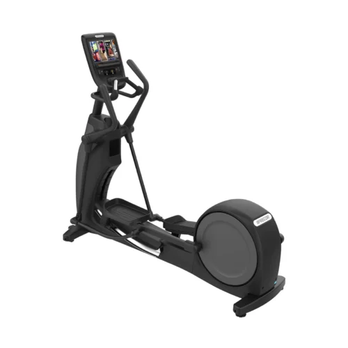 Precor EFX 865 Elliptical commercial elliptical with moving arms with P62 10-inch touchscreen console - three-quarter view