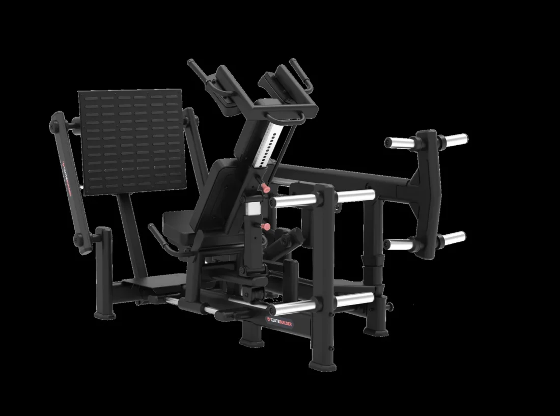Precor GPL 604 Glute Press commercial strength machine – manufacturer front three-quarter render