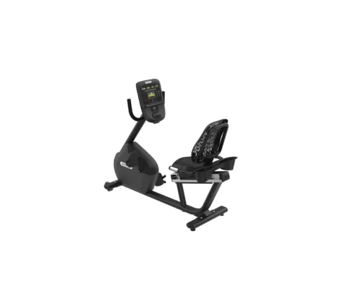 Precor RBK 635 Recumbent Bike commercial recumbent bike with P31 LED console - three-quarter view