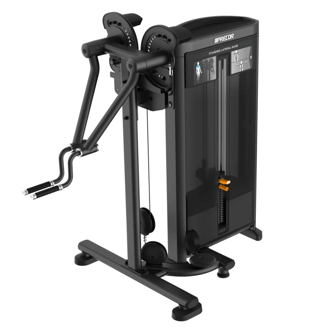 Precor RSL 502 Standing Lateral Raise commercial strength machine – official precor.com product render