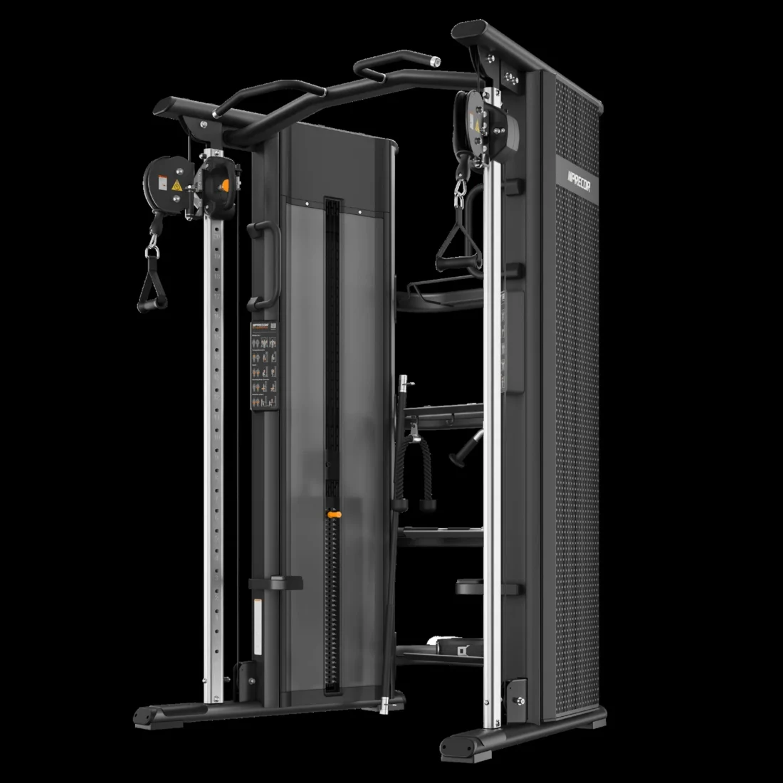Precor RUD 915 Dual Adjustable Pulley commercial strength machine – manufacturer front three-quarter render