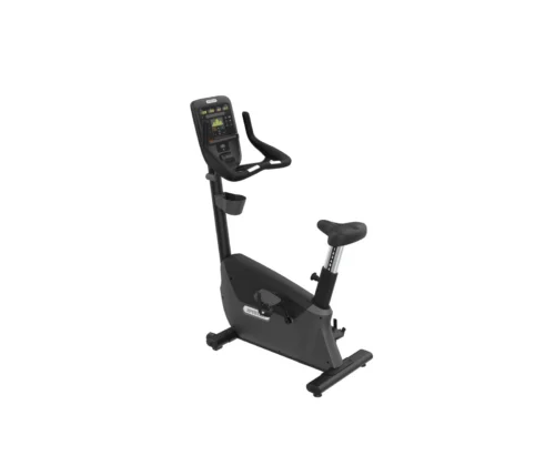 Precor UBK 635 Upright Bike commercial upright bike with P31 LED console - three-quarter view