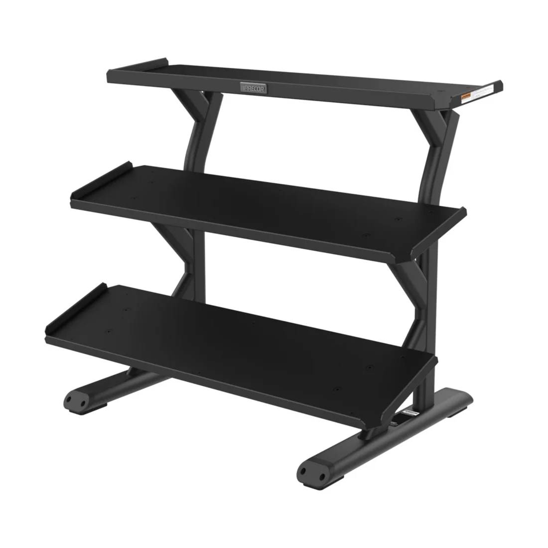 Precor VBR 6804 3 Tier, 10 Pair Flat Tray commercial gym equipment – manufacturer three-quarter product photo