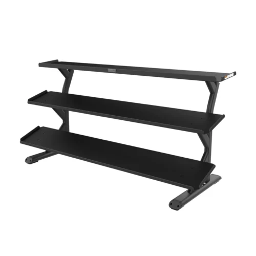 Precor VBR 6805 3 Tier, 15 Pair Flat Tray commercial gym equipment – manufacturer three-quarter product photo