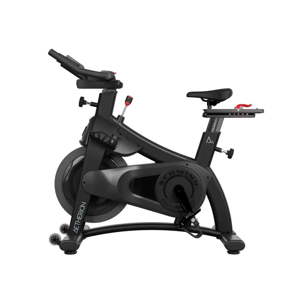Close-up of the Cadence Pro console on the Schwinn Aetherion R indoor cycle