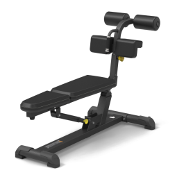 Spirit Fitness Adjustable Ab Bench (CSF-AABB) commercial strength machine, front view on white background