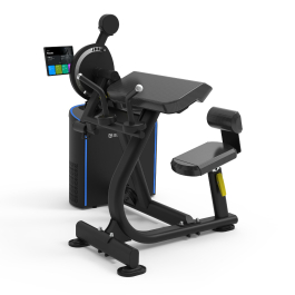 Spirit Fitness i-Strength Biceps Curl/Triceps Extension (CSI-BCTE) commercial strength machine, front view on white background