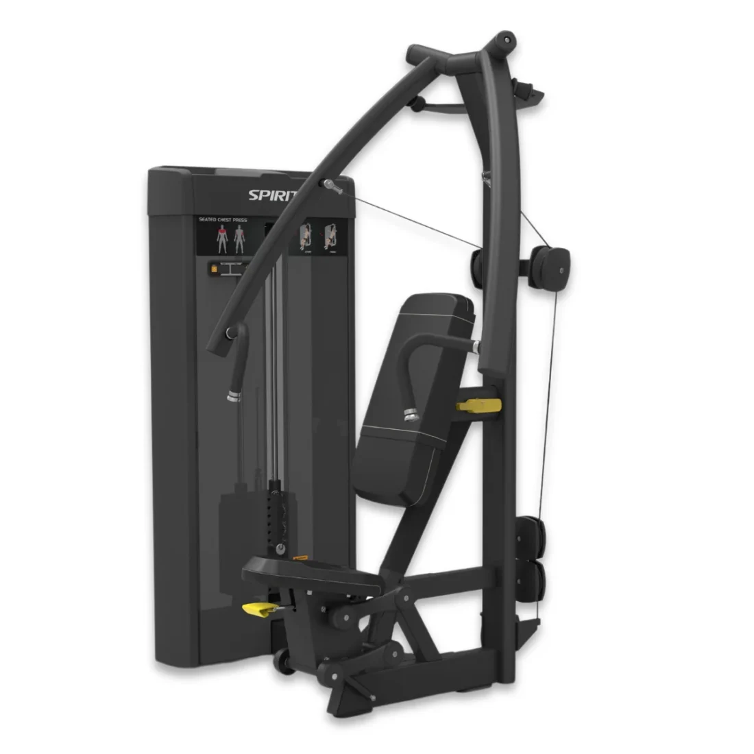 Spirit Fitness CSS-SCPR Seated Chest Press commercial selectorized strength machine