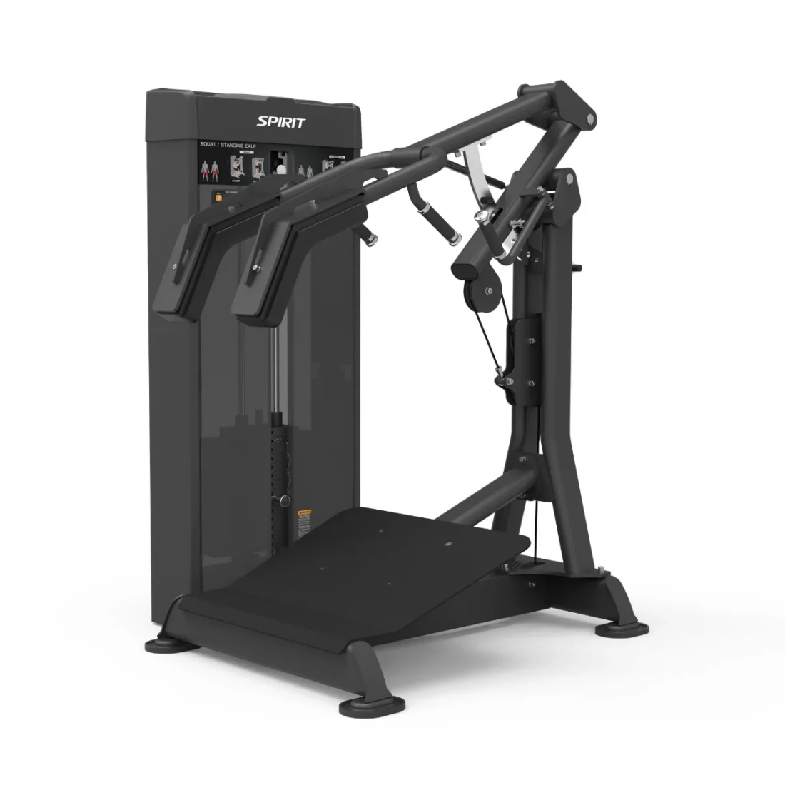 Spirit Fitness CSS-SQSC Squat / Standing Calf commercial selectorized strength machine