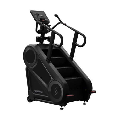 StairMaster 8GX stepmill with 16-inch touchscreen, front three-quarter left view