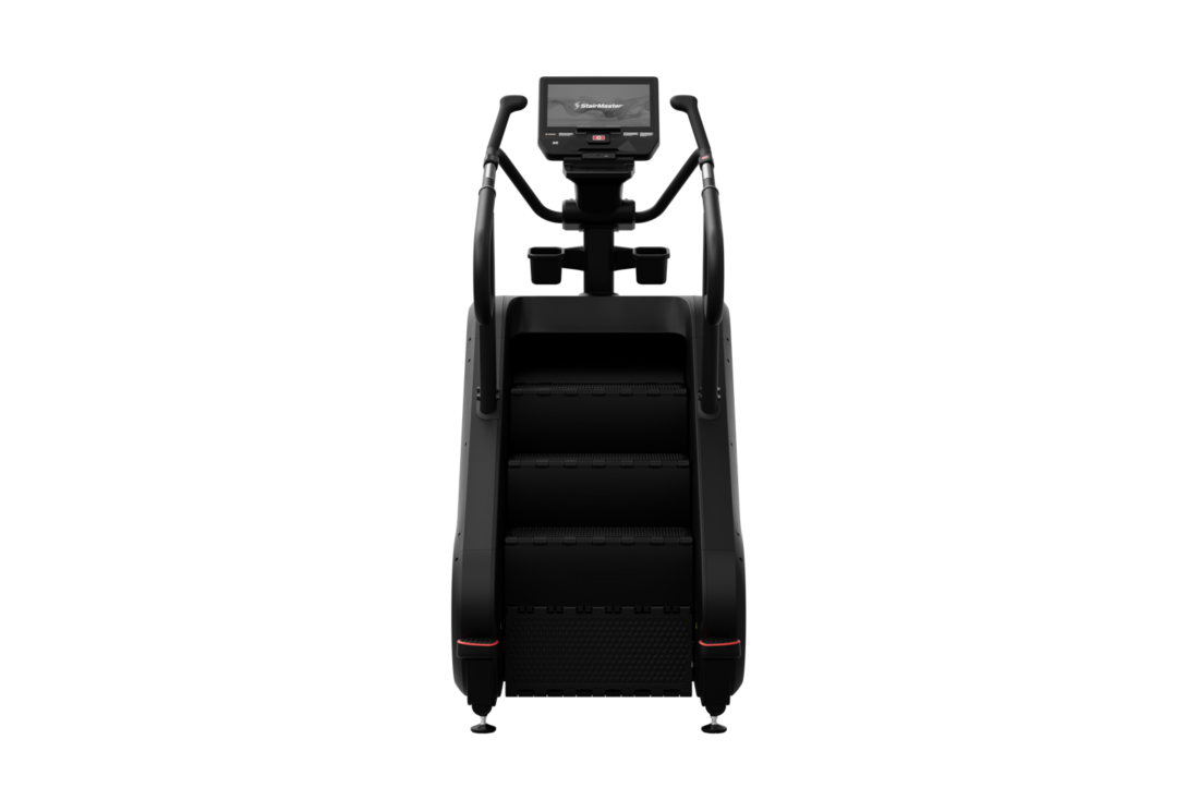 StairMaster 8GX stepmill front view with 16-inch touchscreen