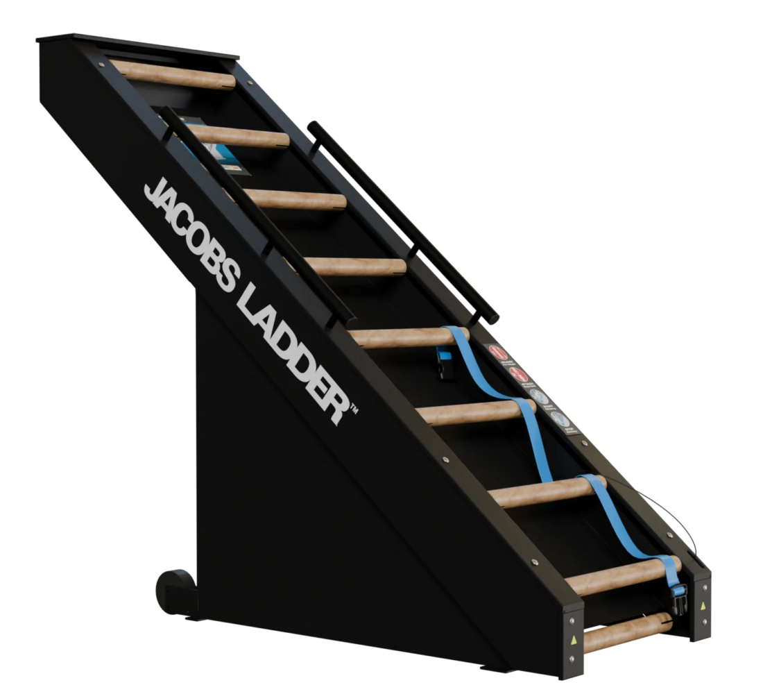 StairMaster Jacobs Ladder self-powered climbing trainer, front three-quarter view