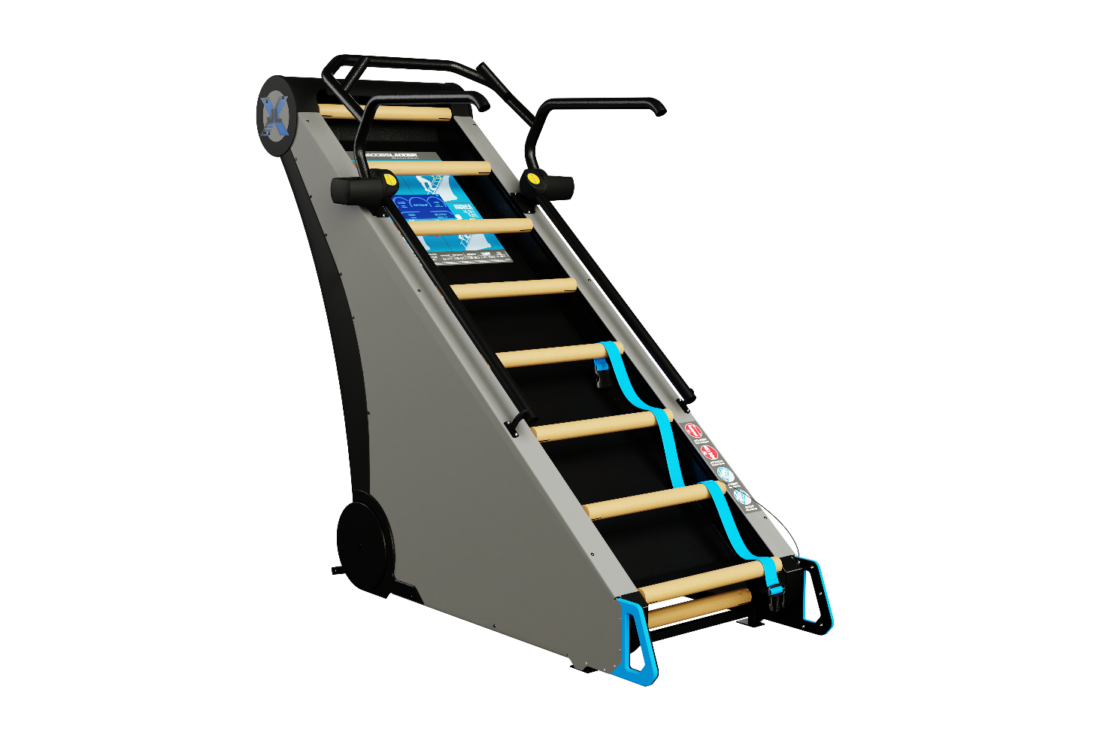StairMaster Jacobs Ladder X self-powered climbing trainer, front three-quarter view
