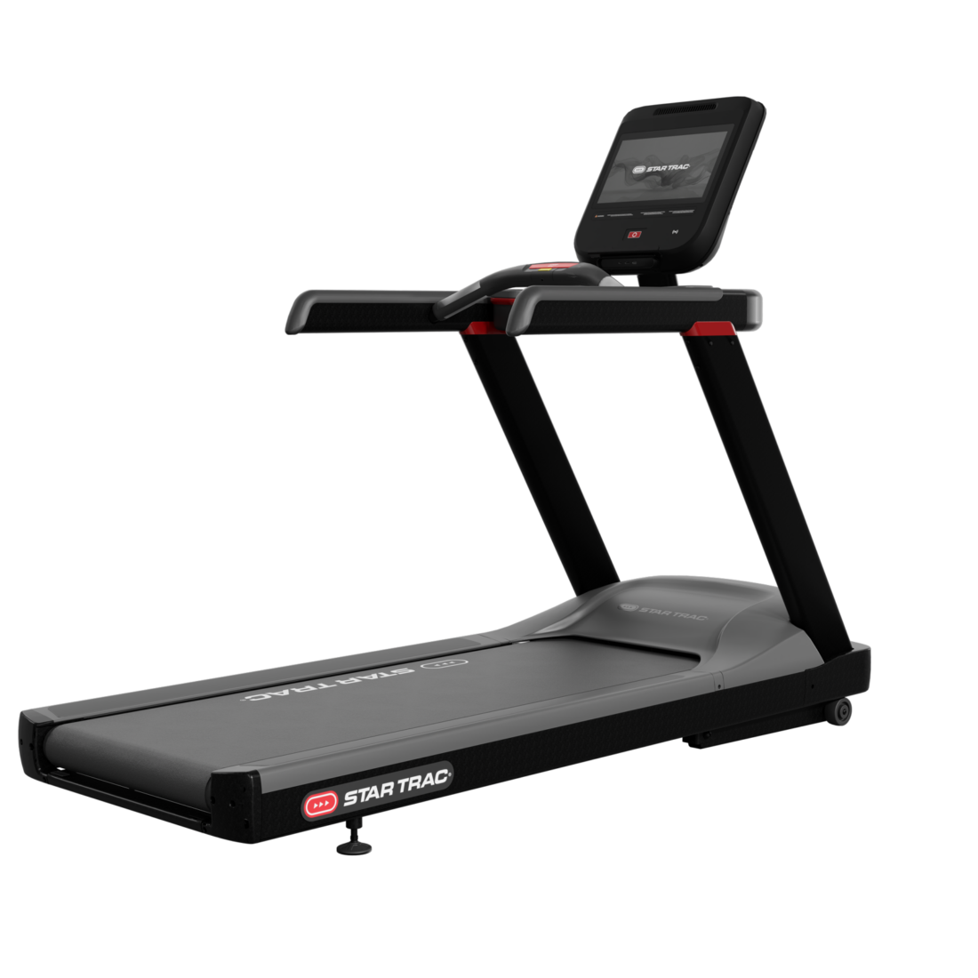 Star Trac 4TR commercial treadmill, right three-quarter view